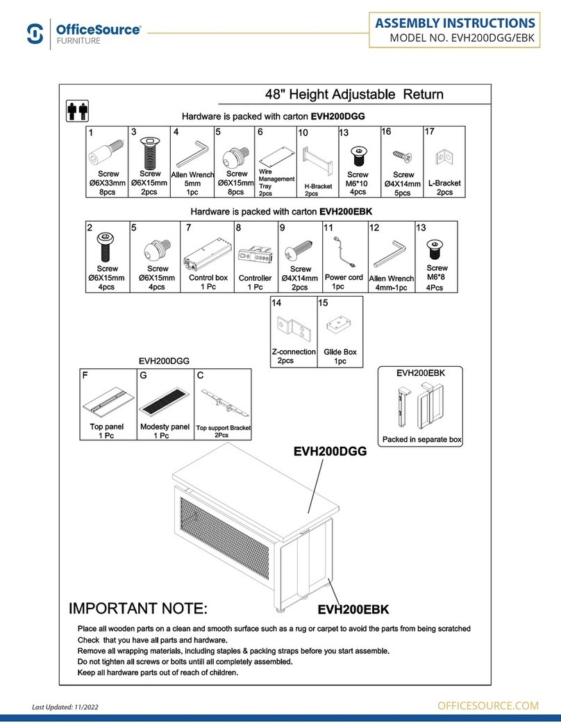 OfficeSource EVH200DGG/EBK User manual