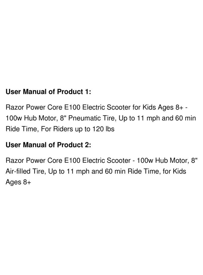 Razor E100 series User manual