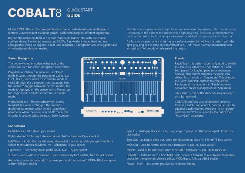 Modal COBALT8 User manual