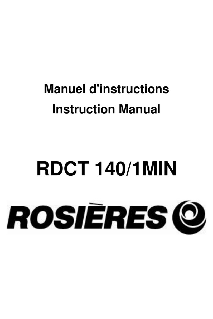 ROSIERES RDCT 140/1MIN instruction manual