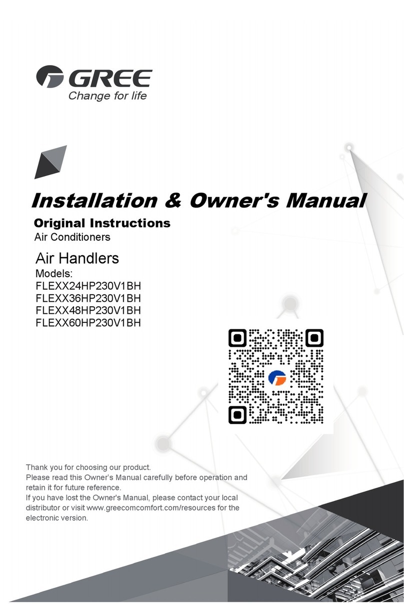 Gree FLEXX36HP230V1BH Installation & owner's manual