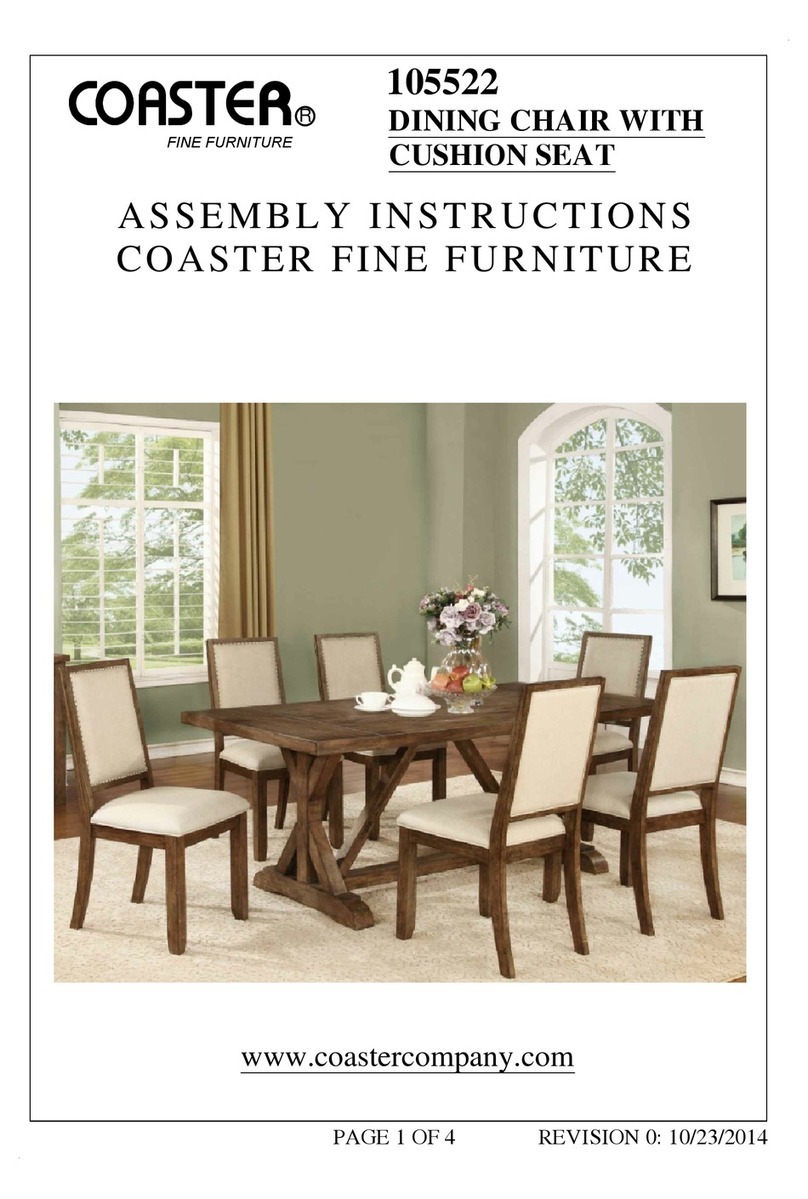 Coaster 105522 Assembly instructions Coaster 105522 Assembly instructions