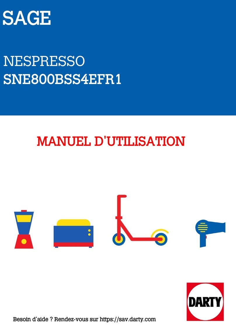 Nespresso SNE800BSS4EFR1 manual