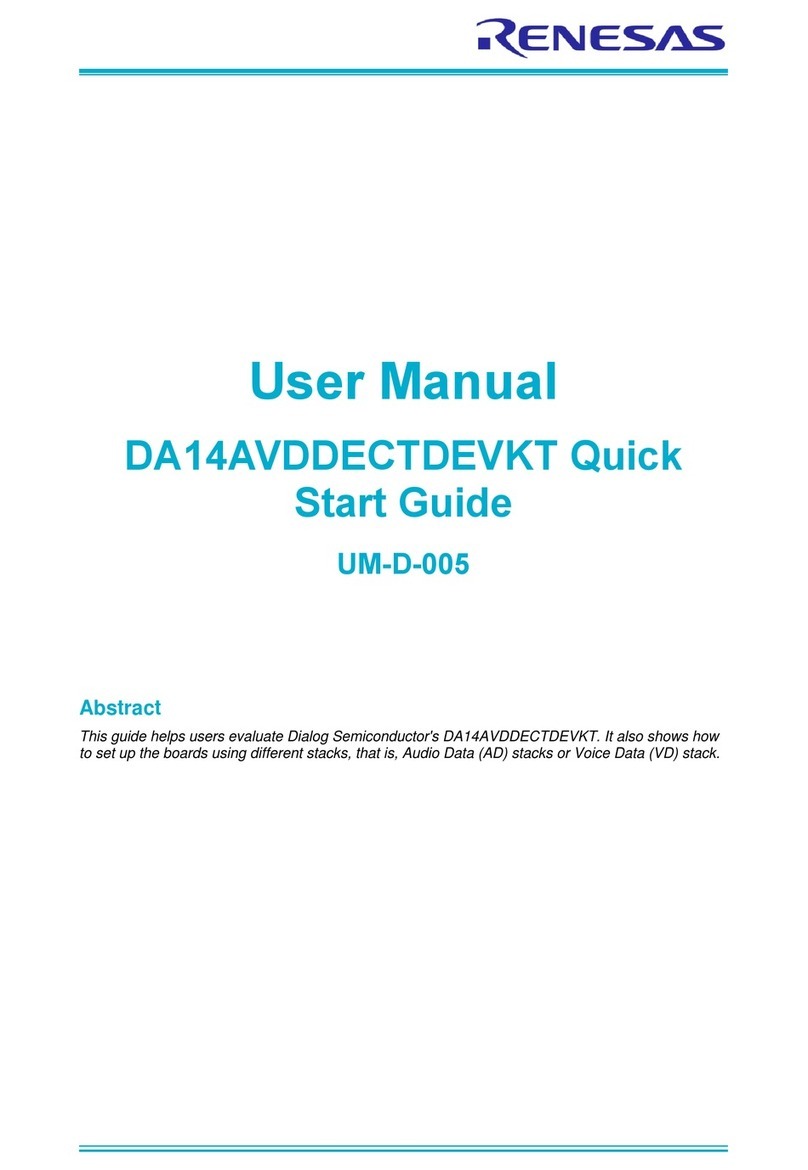 Renesas DA14AVDDECTDEVKT User manual