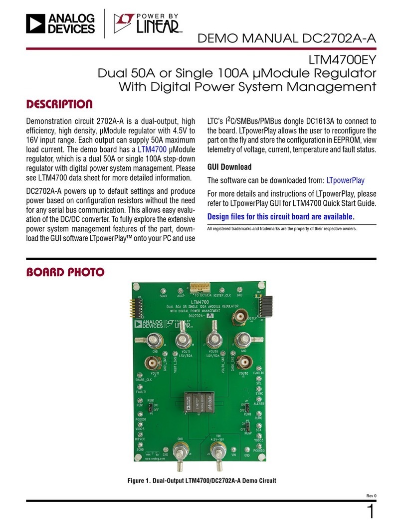 Analog Devices LINEAR DC2702A-A Quick setup guide Analog Devices LINEAR DC2702A-A Quick setup guide