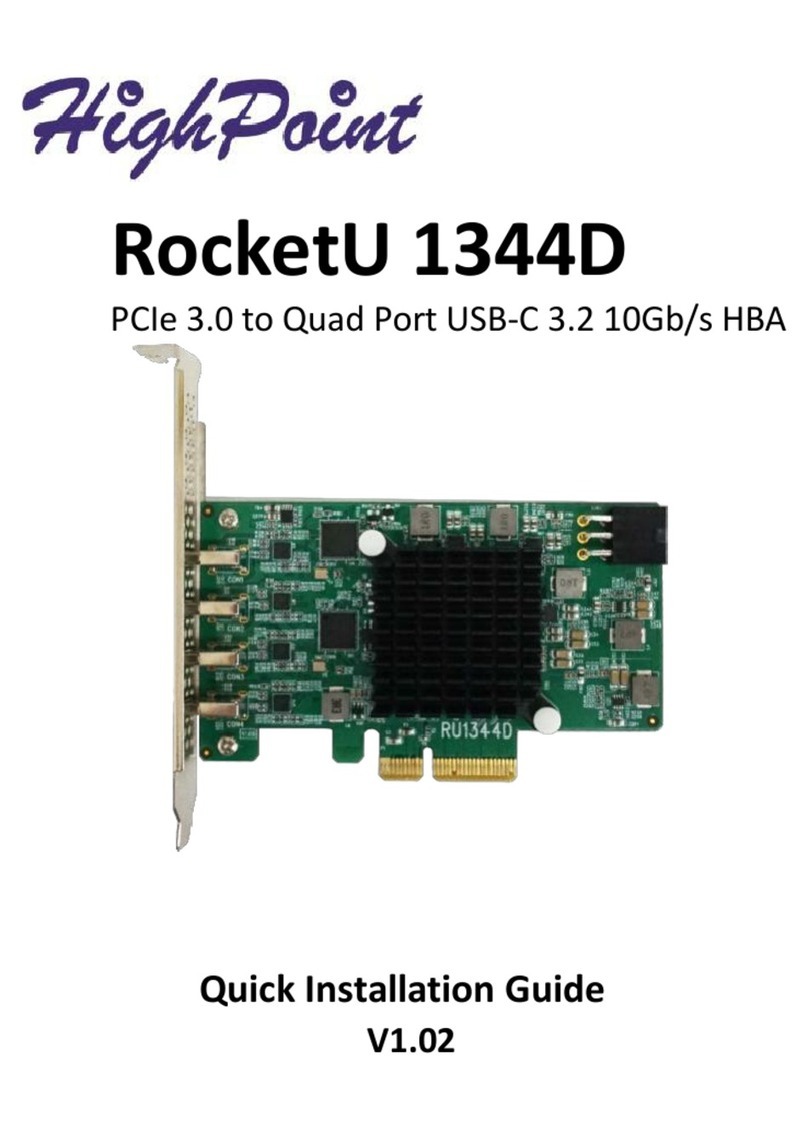 HighPoint RocketU 1344D Quick installation guide