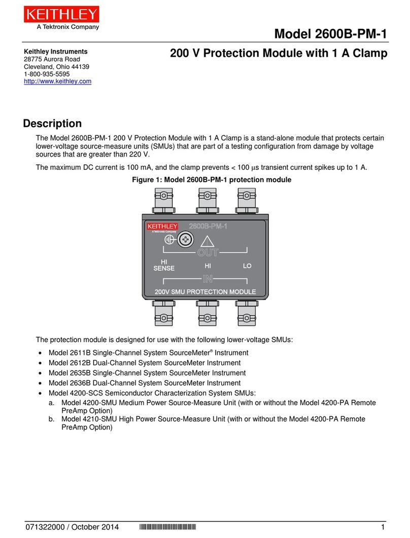 Tektronix Keithley 2600B-PM-1 manual