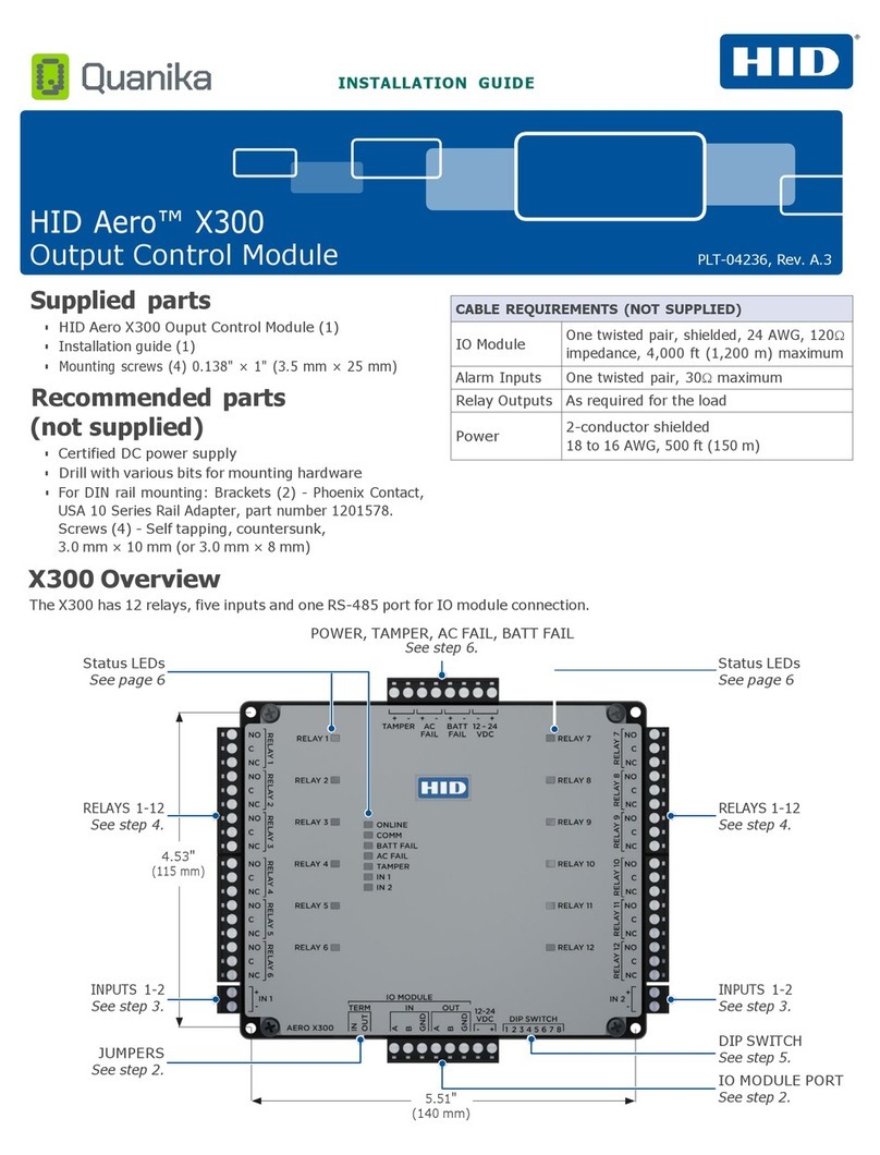 HID Aero X300 User manual