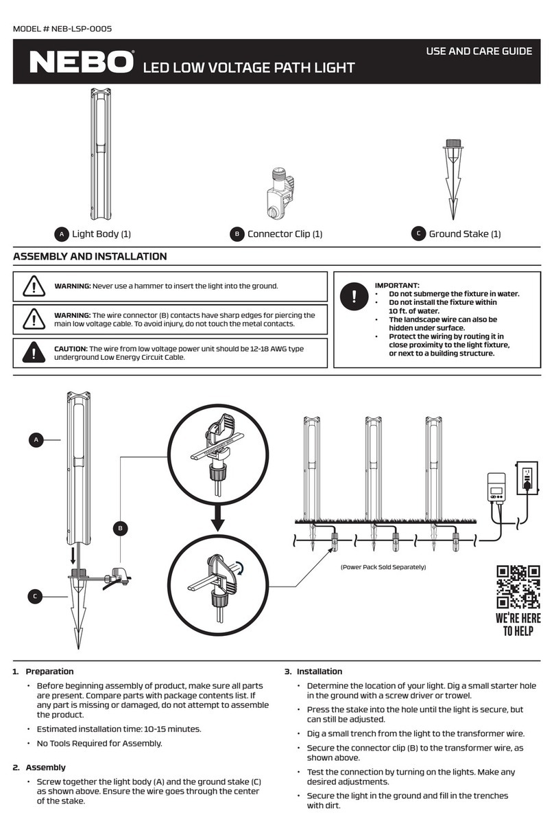 NEBO NEB-LSP-0005 Use and care guide NEBO NEB-LSP-0005 Use and care guide