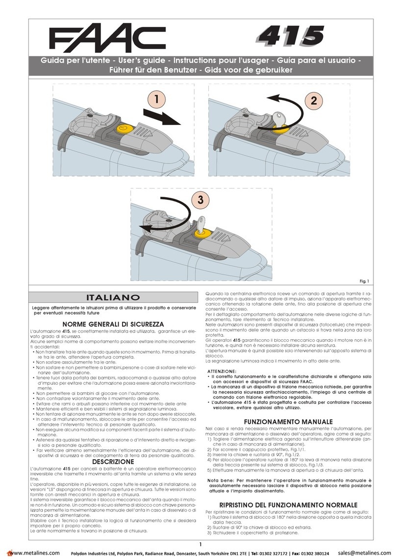 FAAC 415 Series user guide