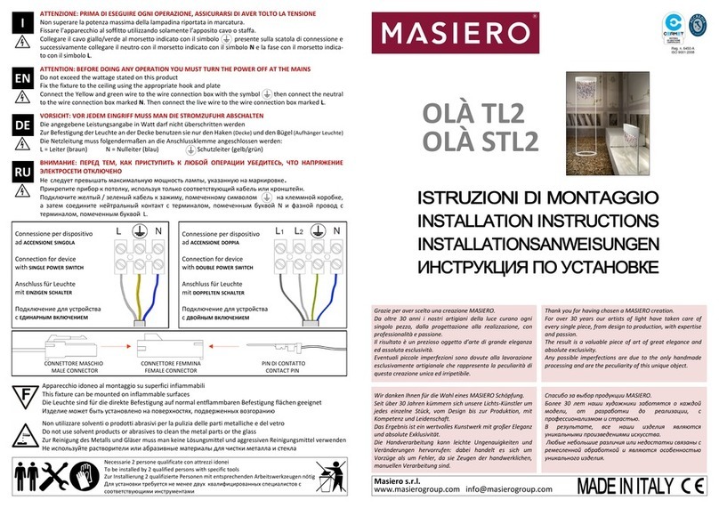 Masiero OLA TL2 installation instructions