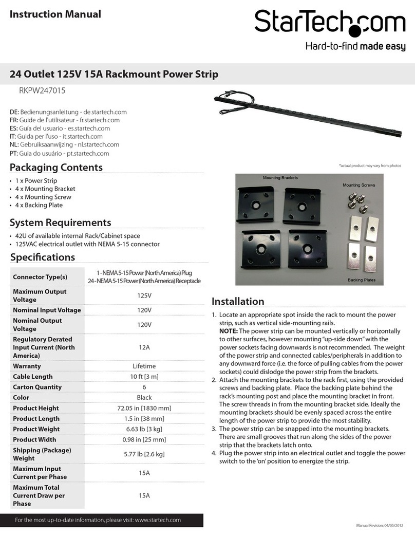 StarTech.com RKPW247015 instruction manual StarTech.com RKPW247015 instruction manual