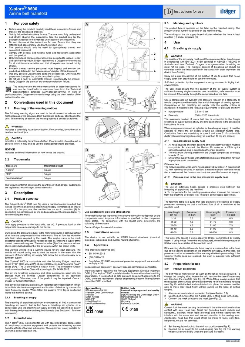 Dräger X-plore 9500 Instructions for use