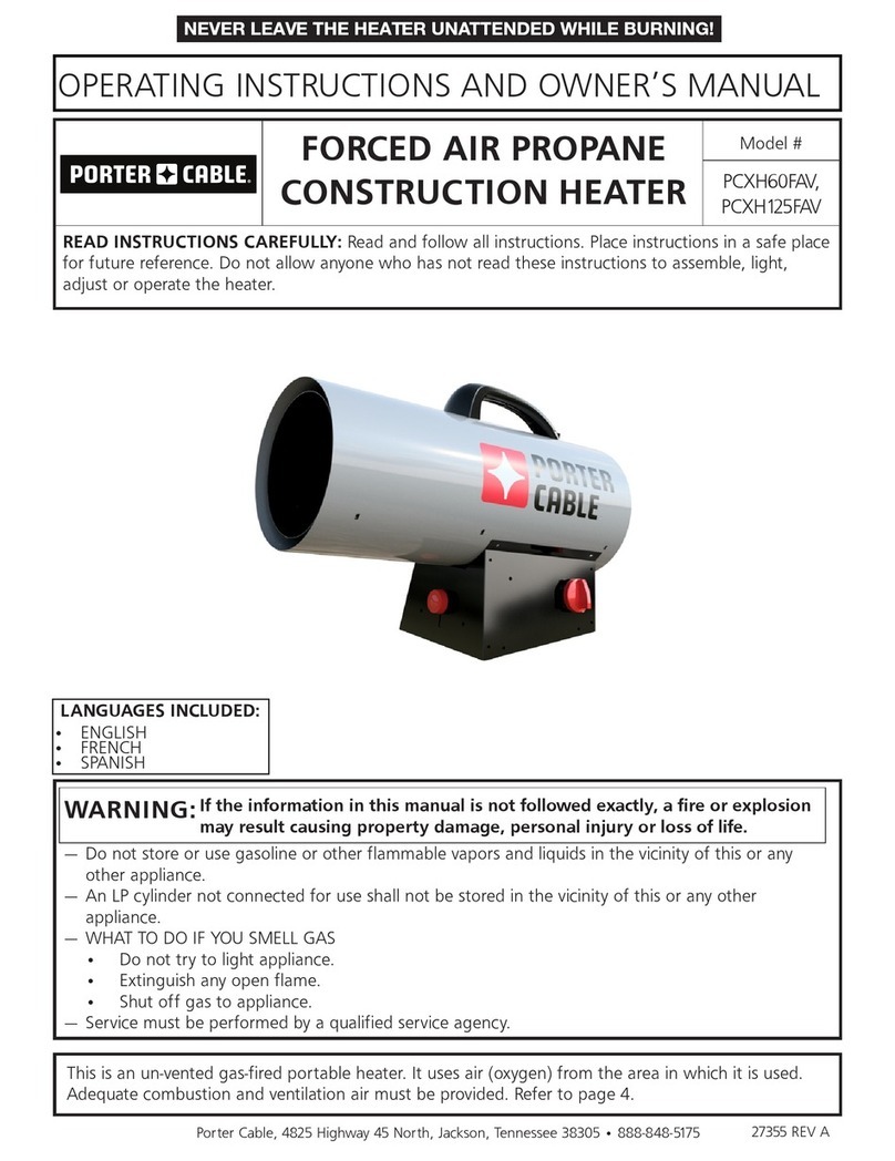 Porter-Cable PCXH125FAV Operating instructions and owner's manual