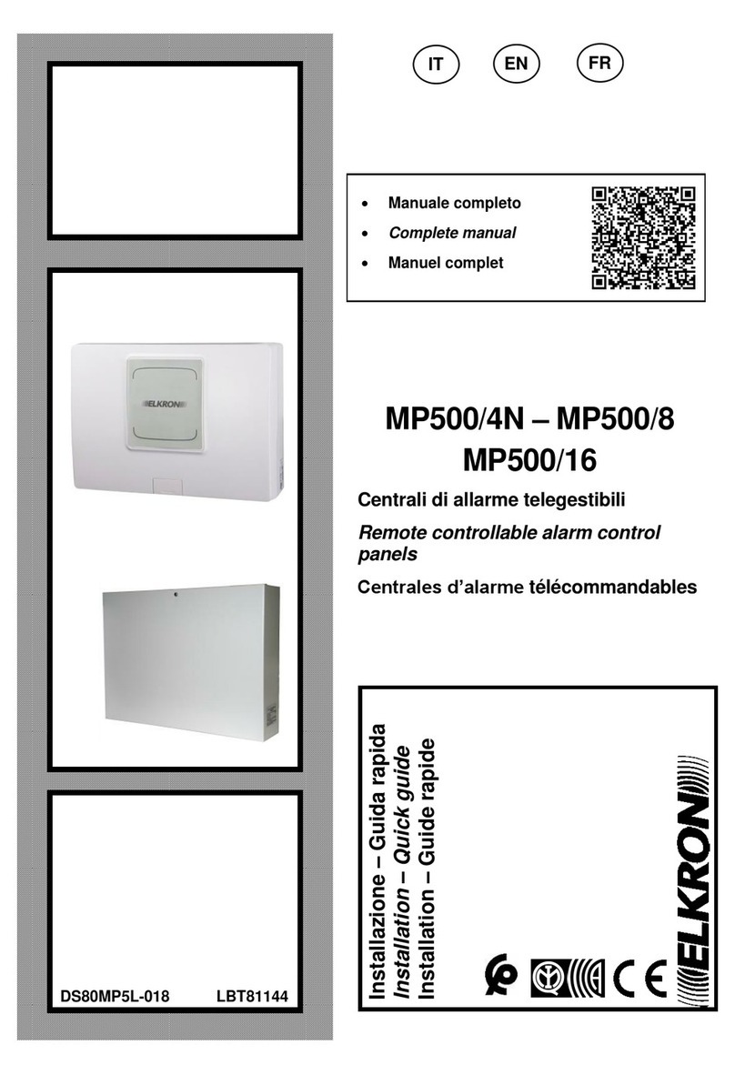 Elkron MP500/4N Installation quick guide