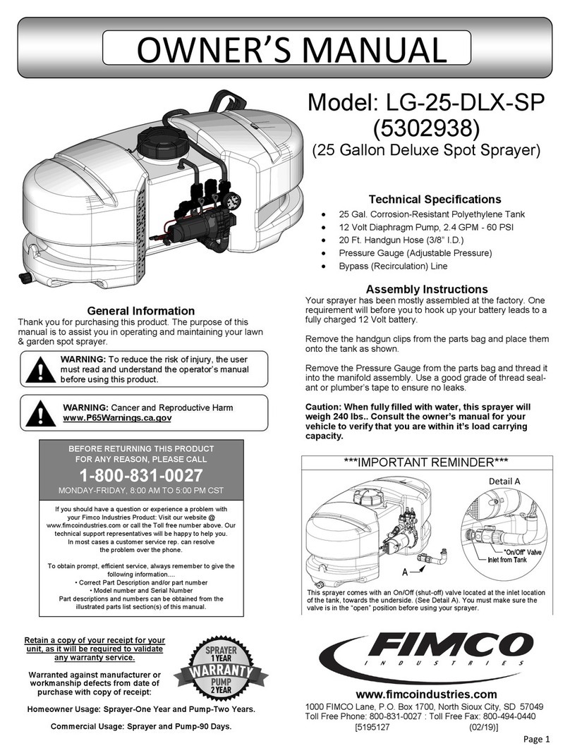 Fimco LG-25-DLX-SP User manual