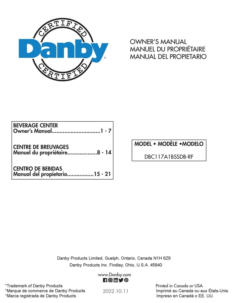 Danby DBC117A1BSSDB-RF User manual