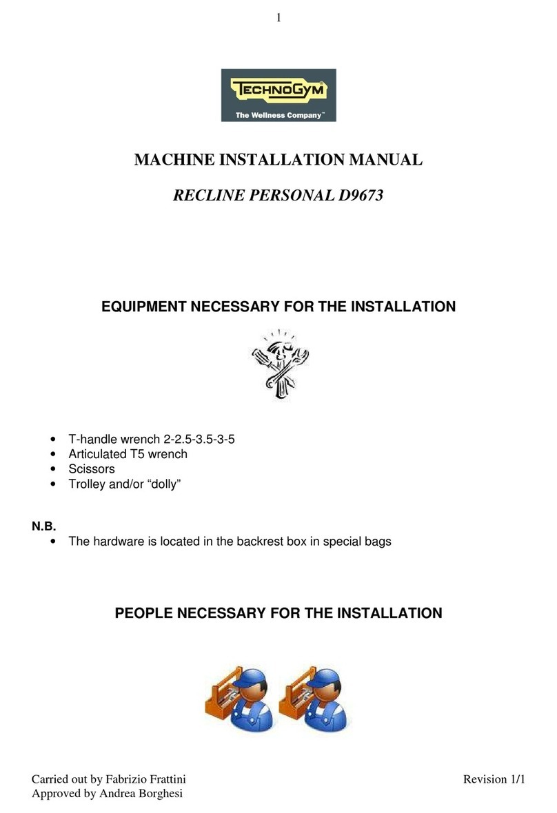 Technogym RECLINE PERSONAL D9673 User manual Technogym RECLINE PERSONAL D9673 User manual