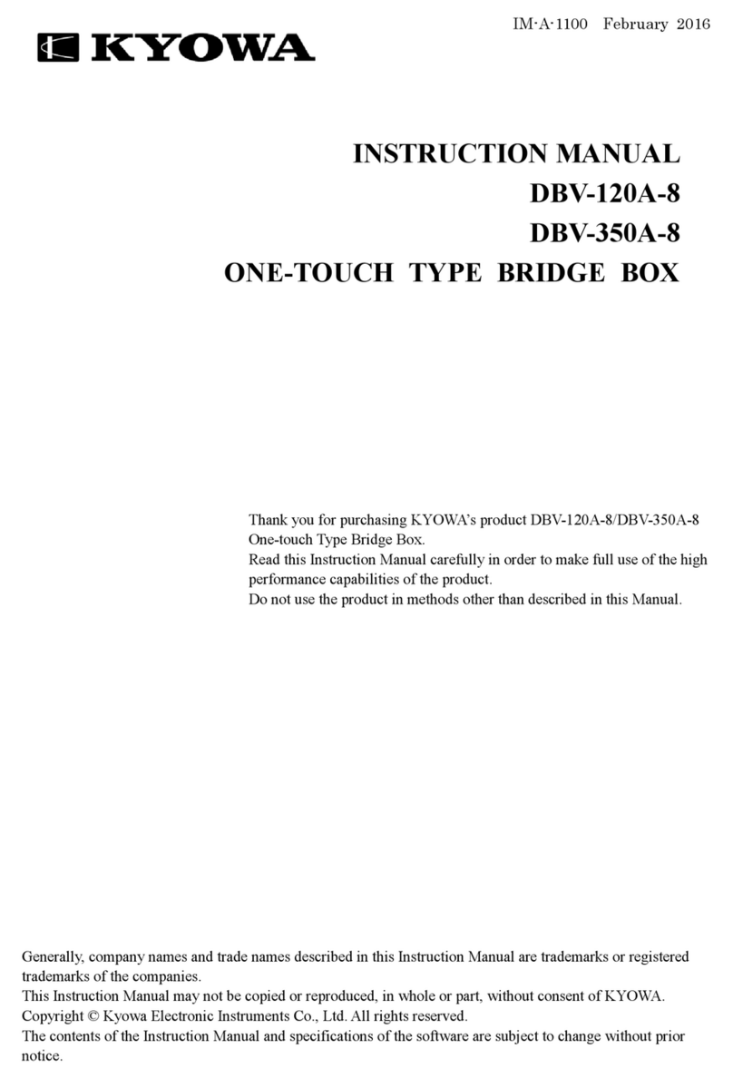 KYOWA DBV-120A-8 User manual
