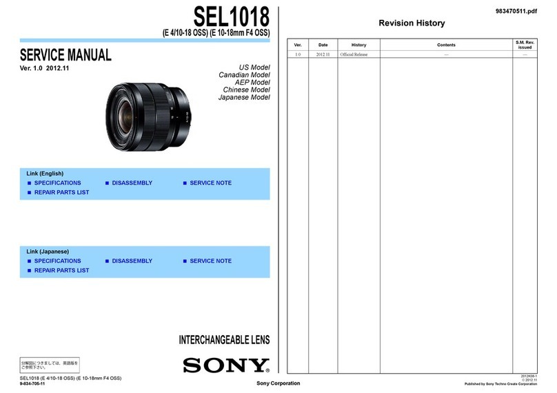 Sony E 4/10-18 OSS Service manual