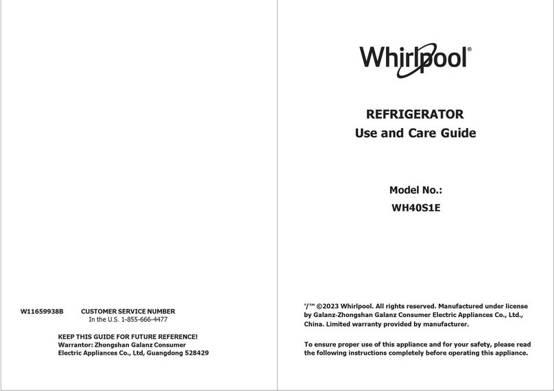 Whirlpool WH40S1E User manual