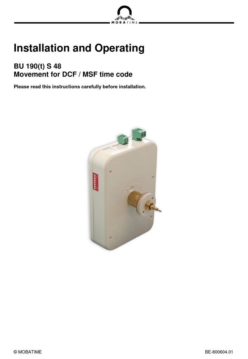 Mobatime BU 190 S 48 Installation and operating