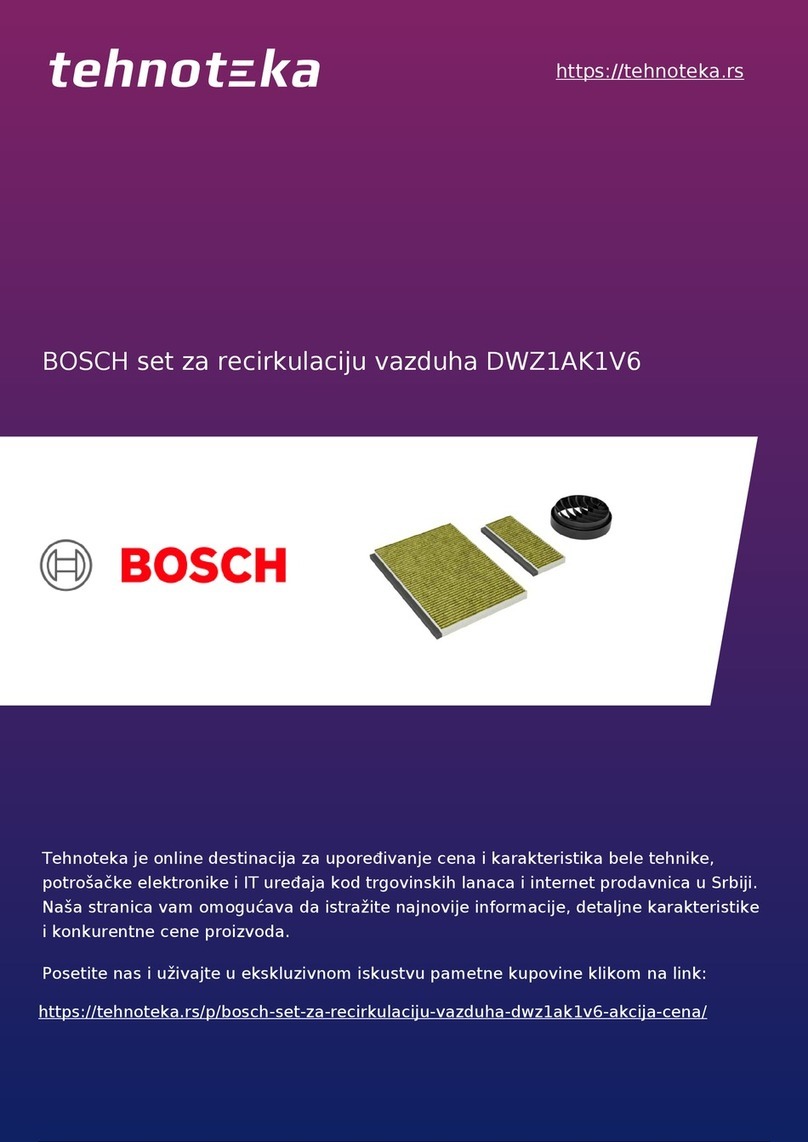 Bosch DWZ1AK1V6 User manual