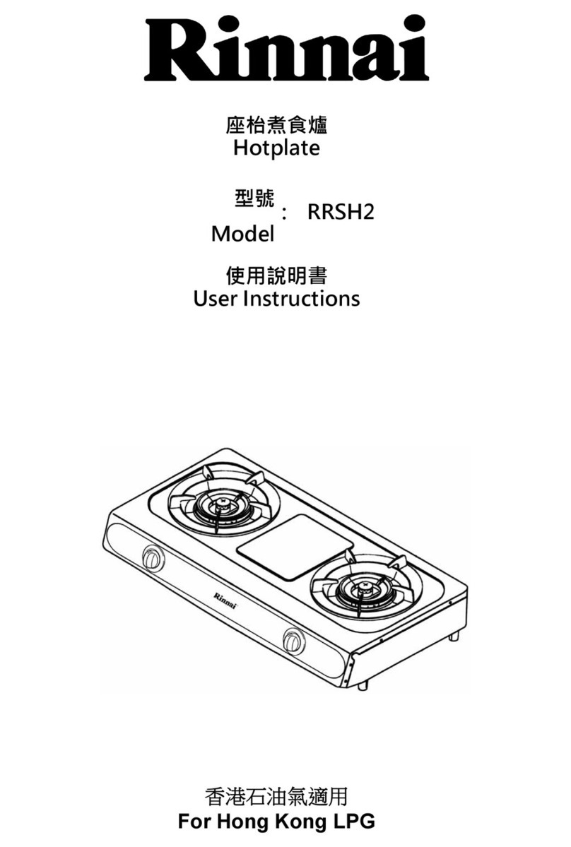 Rinnai RRSH2 User instructions