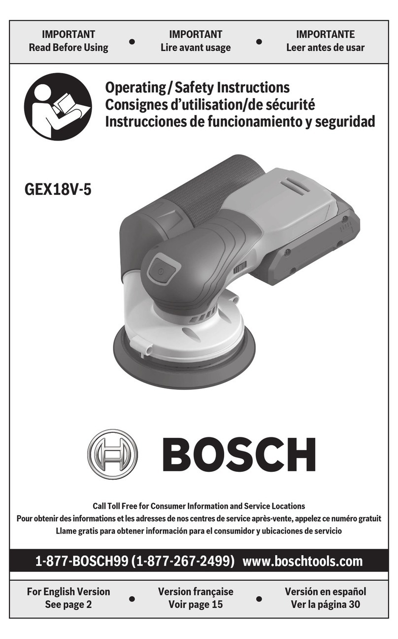 Bosch GEX18V-5 Assembly instructions