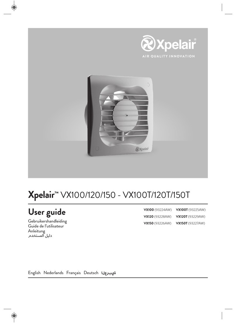 Xpelair VX100 User manual