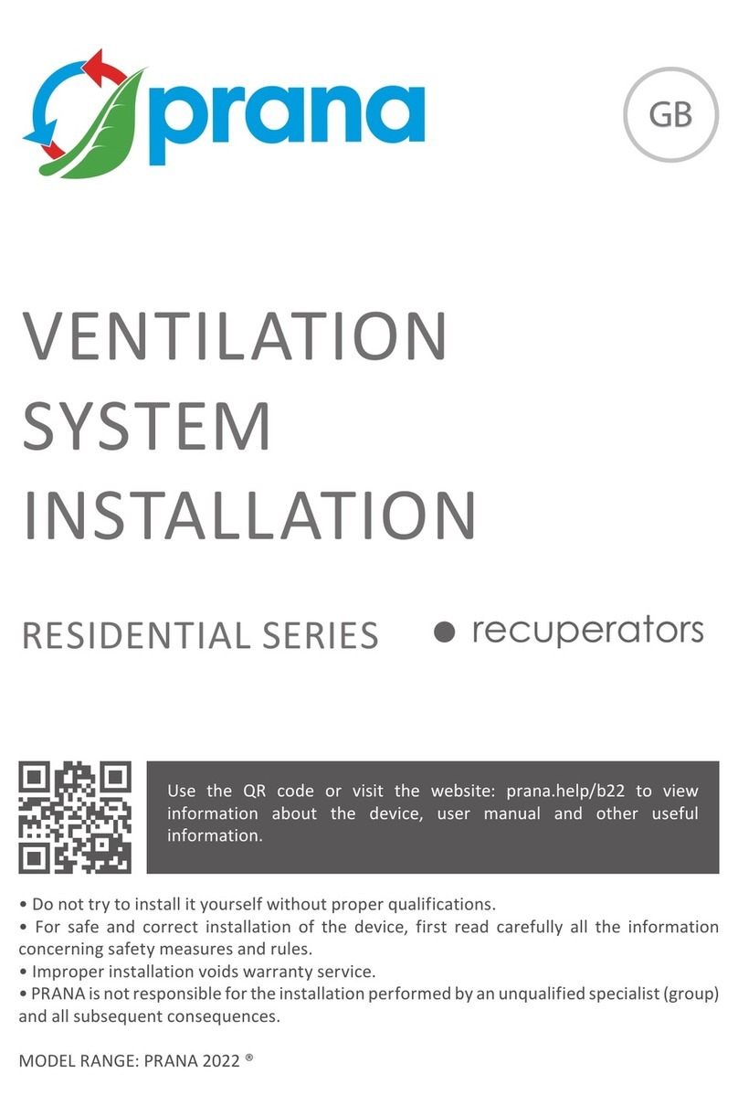 prana RESIDENTIAL Series User manual