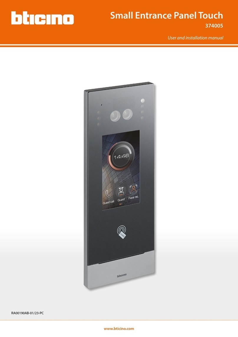 Bticino 374005 User and installation manual