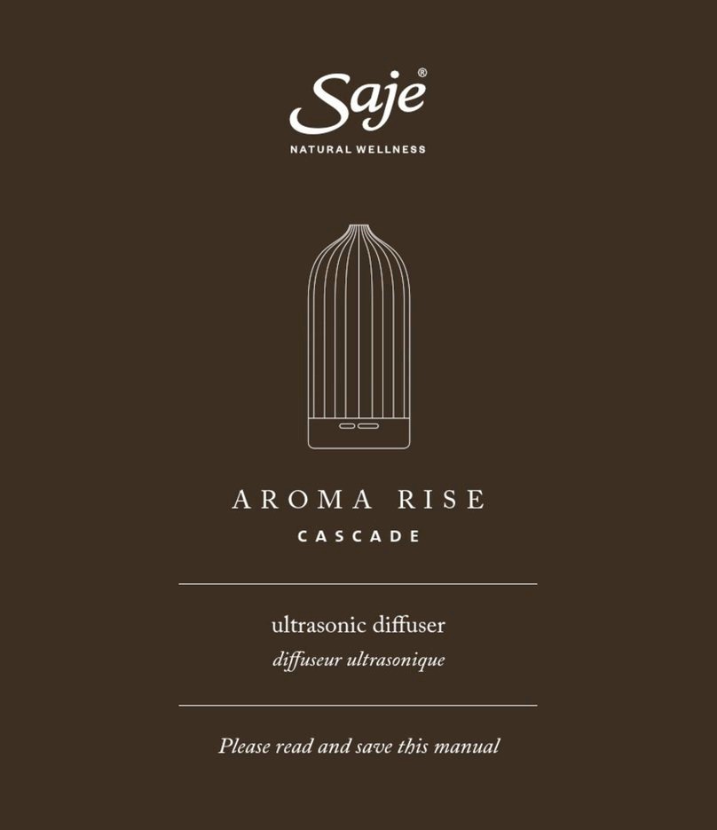 Saje AROMA RISE CASCADE manual