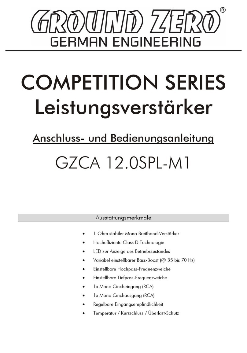 Ground Zero COMPETITION GZCA 12.0SPL-M1 owner's manual