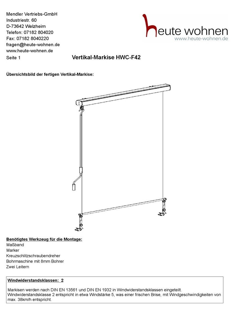 heute wohnen Vertikal-Markise HWC-F42 manual heute wohnen Vertikal-Markise HWC-F42 manual