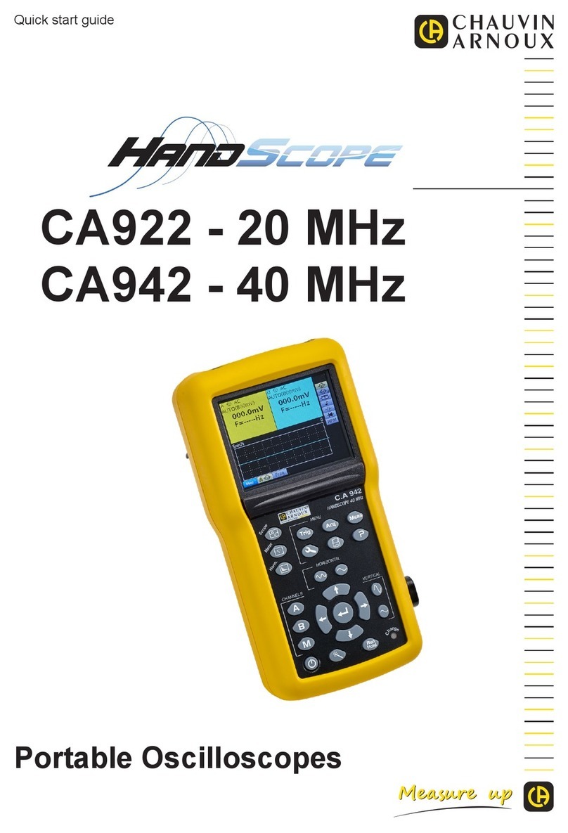 Chauvin Arnoux HandScope CA 942 quick start guide
