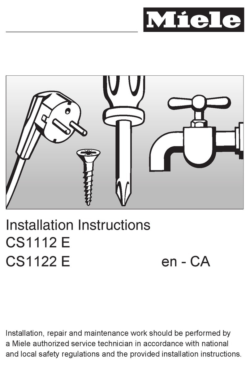 Miele CS 1112 E User manual Miele CS 1112 E User manual