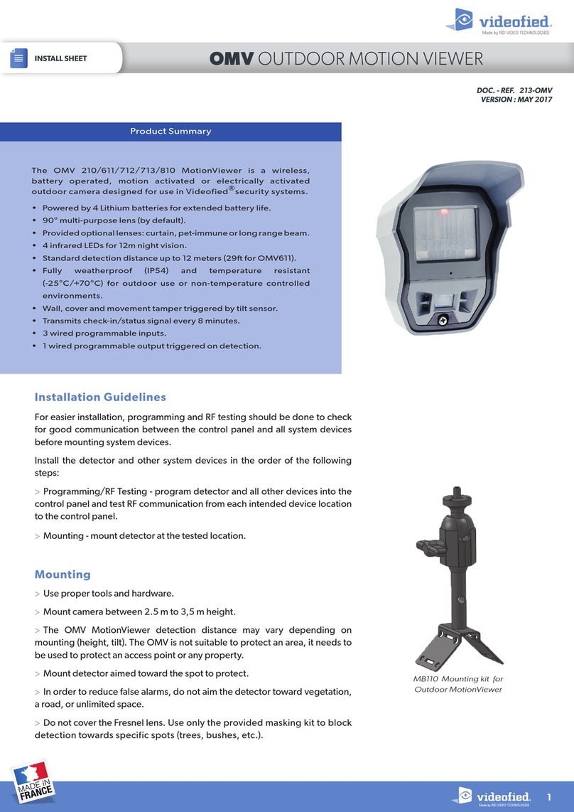 Videofied OMV 210 User manual