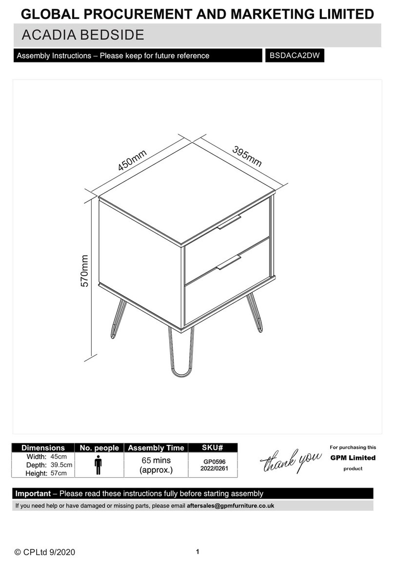 GPM ACADIA BSDACA2DW User manual