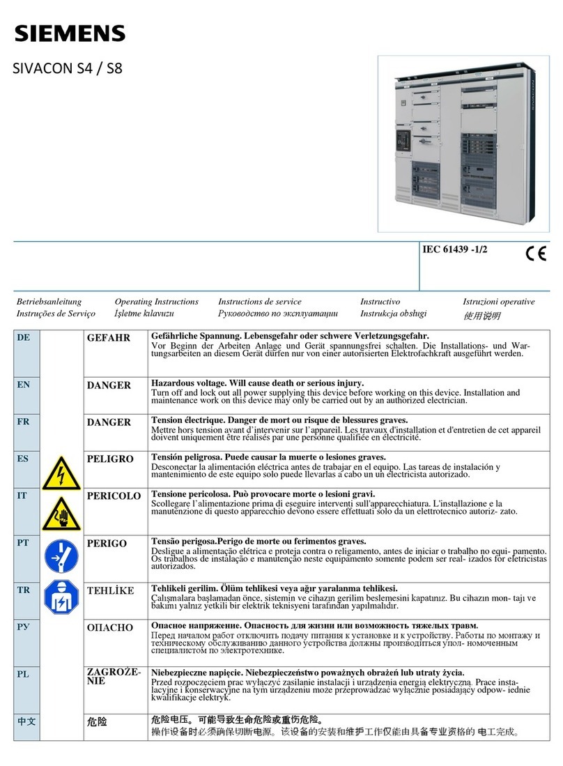Siemens SIVACON S4 User manual