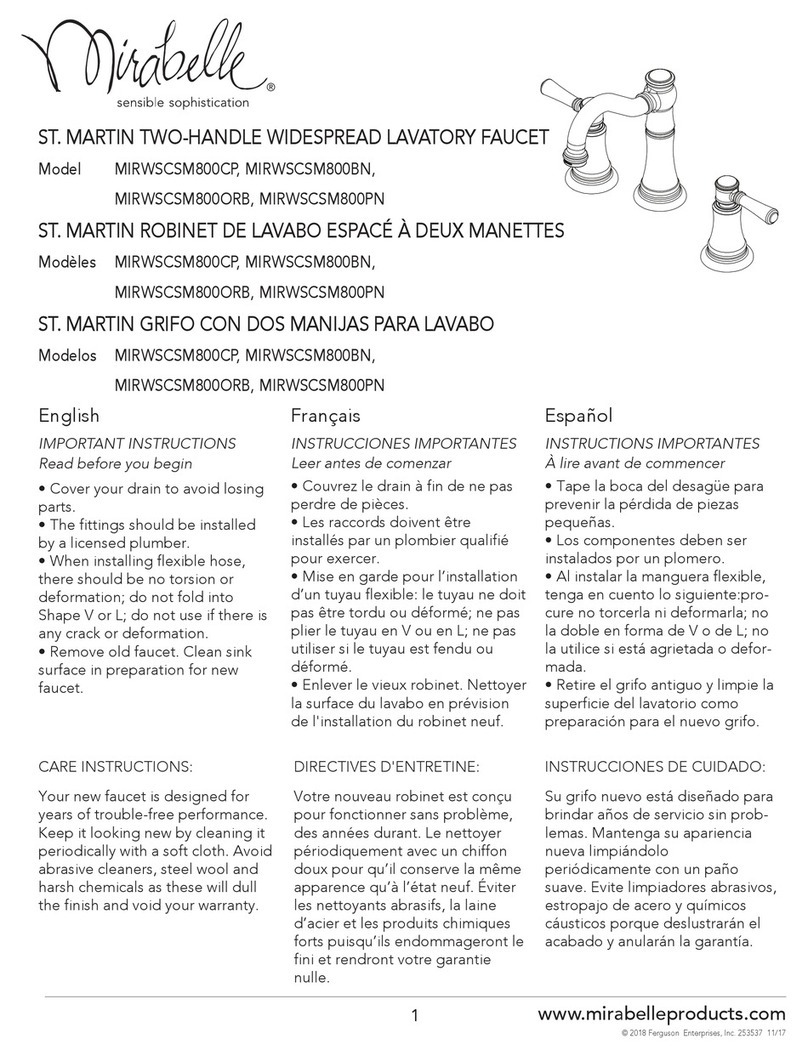Mirabelle ST. MARTIN MIRWSCSM800CP User manual Mirabelle ST. MARTIN MIRWSCSM800CP User manual