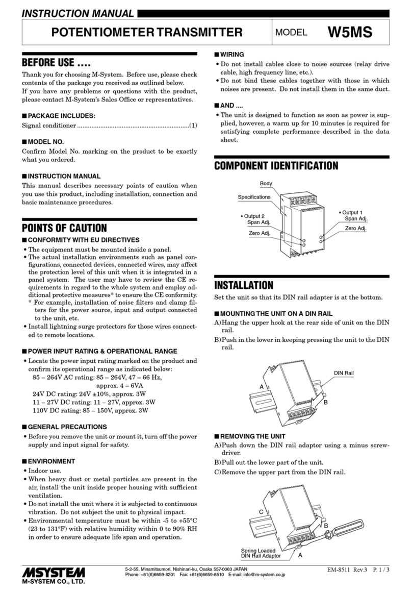 M-system W5MS User manual