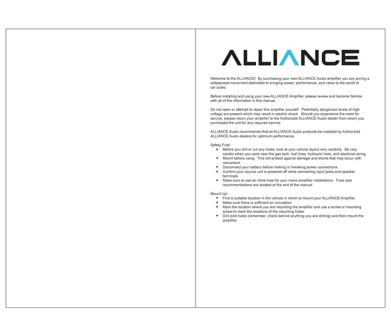 ALLIANCE VL2000D manual