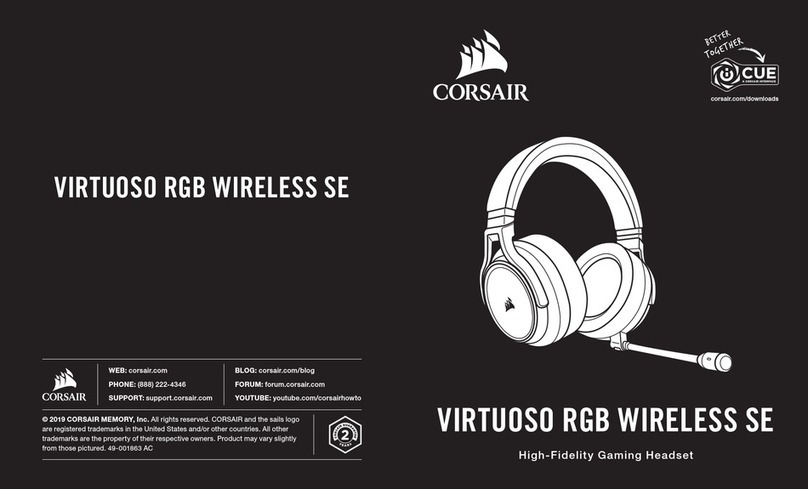 Corsair VIRTUOSO RGB WIRELESS SE manual