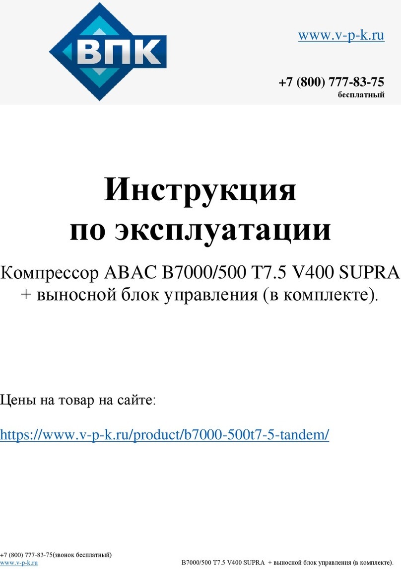 ABAC B7000/500 T7.5 V400 SUPRA User manual