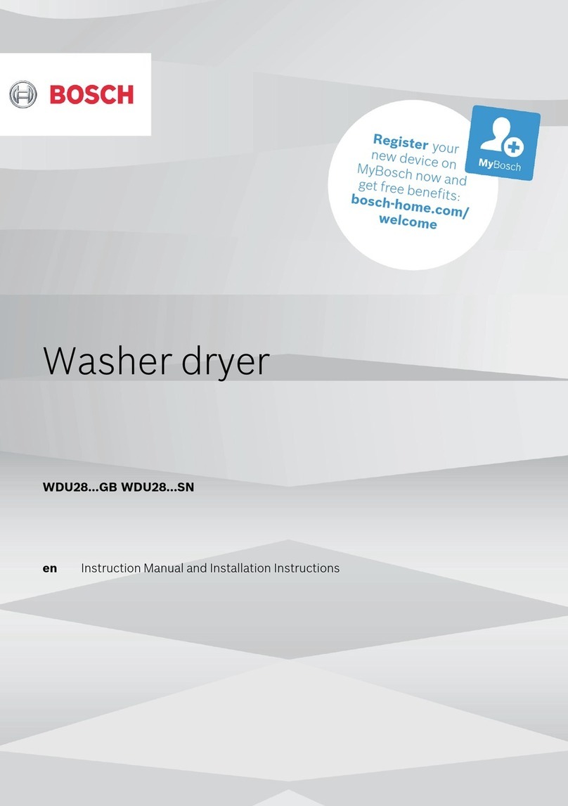 Bosch WDU28 GB Series Instruction manual and installation instructions Bosch WDU28 GB Series Instruction manual and installation instructions