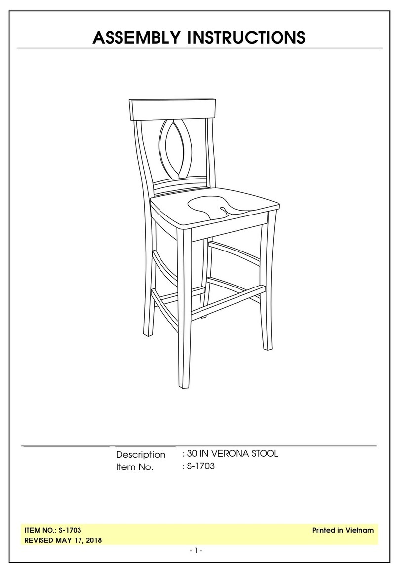 Unfinished Furniture of Wilmington VERONA S-1703 User manual Unfinished Furniture of Wilmington VERONA S-1703 User manual