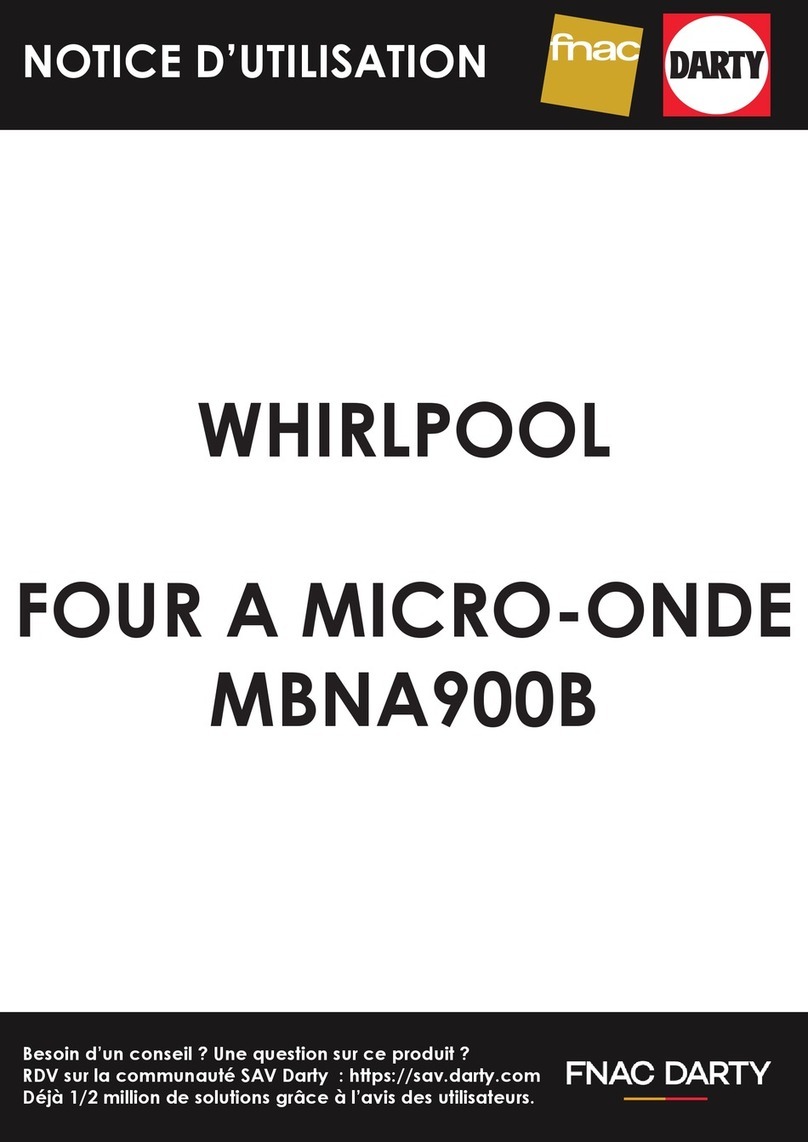 Whirlpool MBNA900B quick guide