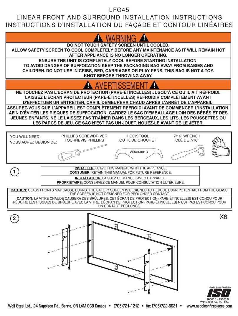 Napoleon LFG45 installation instructions