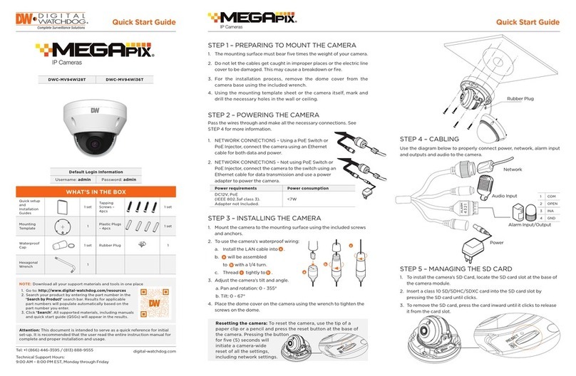 Digital Watchdog MEGAPIX DWC-MV94Wi28T User manual